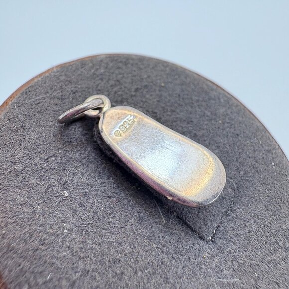 VTG Sterling Silver 925 Green Enamel Flip Flop Sandal Charm Size 0.75" Length - Picture 4 of 9